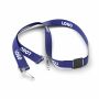 Polyester Pantone-gematchte zeefdruk keycord met 2 clips