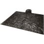 Fog poncho in ronde plastic verpakking met karabijnhaak - Zwart