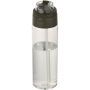 Theron 700 ml RCS-waterfles van gerecycled plastic met een deksel met dubbele functie en een uitklapbaar rietje - Bosgroen Theron 700 ml RCS-waterfles van gerecycled plastic met een deksel met dubbele functie en een uitklapbaar rietje - Bosgroen