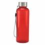 Tritan drinkfles 500 ml met RVS dop, transparant rood