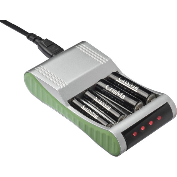 Batterijlader voor 4 batterijen