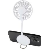 Ventio draagbare ventilator van gerecycled plastic met magneet - Wit