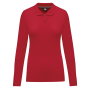 Damespolo lange mouwen Red 3XL