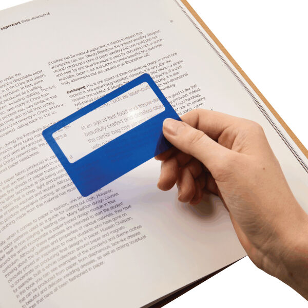 SUPPORT - Loep in handig creditcard-formaat blauw SUPPORT - Loep in handig creditcard-formaat blauw