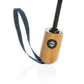21" Impact AWARE™ RPET 190T bamboe auto open/dicht paraplu, donkerblauw