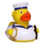 Squeaky duck seaman - white