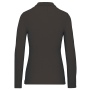 Damespolo lange mouwen Dark Grey L