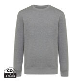 Iqoniq Etosha lichtgewicht gerecycled katoen sweater, ongeverfd licht antraciet (M)