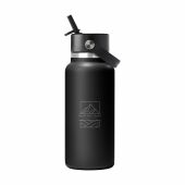 Hydro Flask Wide Mouth with Flex Straw Cap 946 ml waterfles - zwart