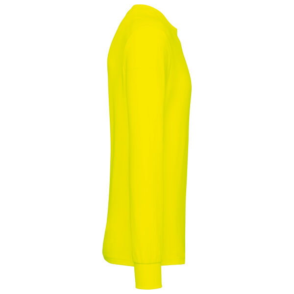 Duurzaam uniseks T-shirt lange mouwen katoen/polyester Fluorescent Yellow 4XL