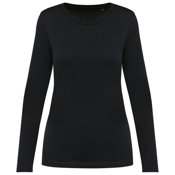 Supima® dames-T-shirt ronde hals lange mouwen Supima® dames-T-shirt ronde hals lange mouwen