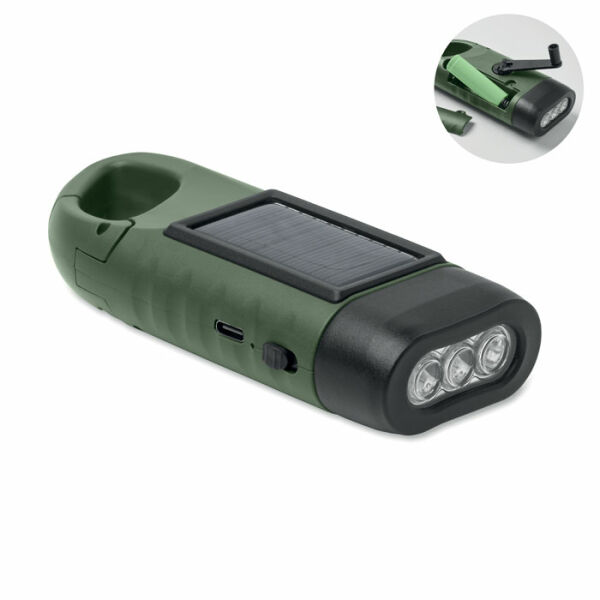 CRANCH - Zonnezaklamp met dynamo - Donker Marinegroen CRANCH - Zonnezaklamp met dynamo - Donker Marinegroen