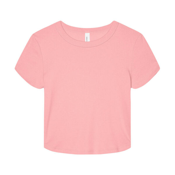 Women's Micro Rib Baby Tee - Solid Pink Blend - XS