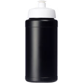 Baseline gerecyclede sportfles van 500 ml - Zwart/Wit Baseline gerecyclede sportfles van 500 ml - Zwart/Wit