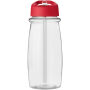 H2O Active® Pulse 600 ml sportfles met tuitdeksel - Transparant/Rood
