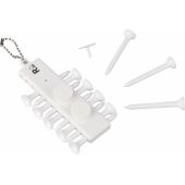 Gerecycled ABS golf tee-set Aveline wit