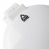 Opvouwbare gerecyclede ABS haarborstel met spiegel Eloi wit