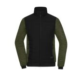 black/olive-melange