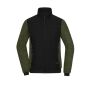 Ladies' Padded Hybrid Jacket black/olive-melange 4XL