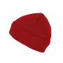 Gerecyclede muts met gebreide omslag Red One Size