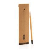 Bamboe infinity potlood met gum, bruin