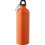 Gerecyclede roestvrijstalen enkelwandige fles (750 ml) Emeric oranje