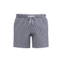 Ecologische gestreepte herenzwemshort White / Navy Blue Stripes XXL