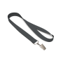 Gerecycled polyester (rPET) zeefdruk-keycord met bulldogclip