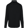 Herenoverhemd met lange mouwen van katoen Nevada Black 3XL