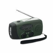 ONDA - Draagbare radio met LED lamp - Donker Marinegroen