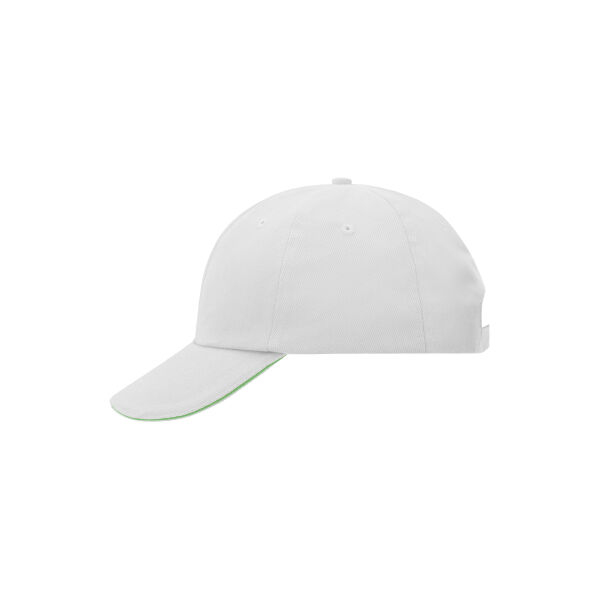 6 Panel Raver Sandwich Cap white/lime green one size 6 Panel Raver Sandwich Cap white/lime green one size