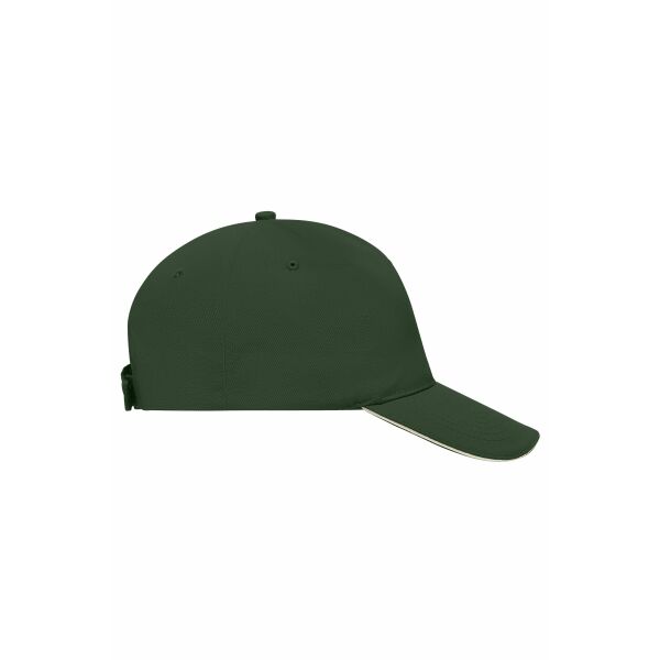 5 Panel Sandwich Cap dark green/natural one size 5 Panel Sandwich Cap dark green/natural one size