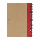 RecycleNote-L notitieboek - rood