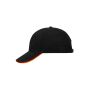 6 Panel Double Sandwich Cap black/red/gold-yellow one size