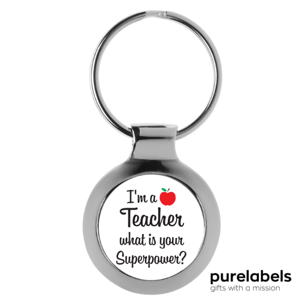 Sleutelhanger in giftbox | Superpower | Dag van de leraar cadeau
