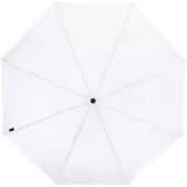Birgit 21'' opvouwbare windproof gerecyclede PET-paraplu - Wit