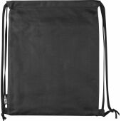 rPET polyester (600D) trekkoordrugzak Auri zwart