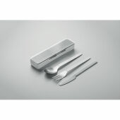 MESTECK - Roestvrijstalen bestekset - Wit