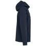 3-laags uniseks softshelljas met afneembare capuchon en mouwen Navy M