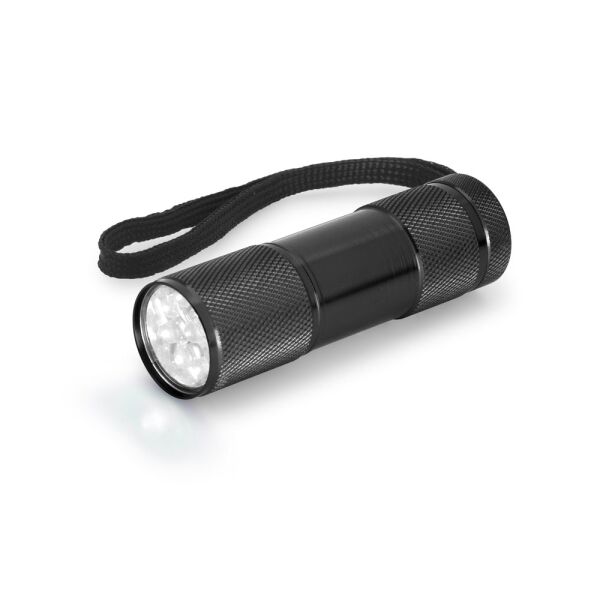 FLASHY. Aluminium zaklamp met 9 LED's en handvat