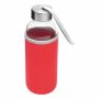 TAKE WELL - Glazen fles rood, transparant