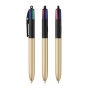 BIC® 4 Colours Glacé with Lanyard 4 Colours Glacé BP LP Gold_UP black_RI black