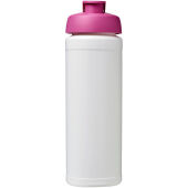 Baseline® Plus grip 750 ml sportfles met flipcapdeksel - Wit/Roze
