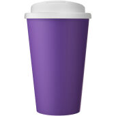 Americano® Eco 350 ml gerecyclede beker met spill-proof deksel - Paars/Wit