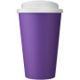 Americano® Eco 350 ml gerecyclede beker met spill-proof deksel - Paars/Wit