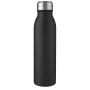 Harper 700 ml roestvrijstalen drinkfles met metalen lus - Zwart
