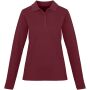 Calgary 180 g/m² damespolo met lange mouwen - Diep bordeauxrood - M Calgary 180 g/m² damespolo met lange mouwen - Diep bordeauxrood - M