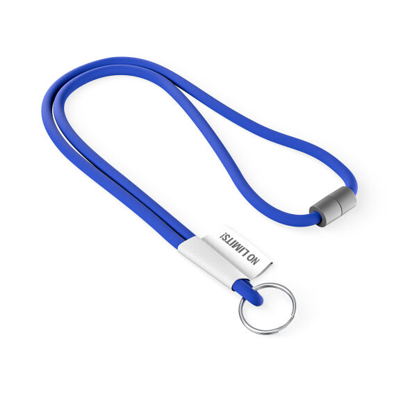 Polyester 2-kleurige koord-lanyard met full color label Polyester 2-kleurige koord-lanyard met full color label