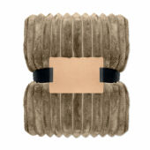 NIEVE - RPET fleece deken met patroon - Khaki NIEVE - RPET fleece deken met patroon - Khaki