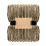 NIEVE - RPET fleece deken met patroon - Khaki